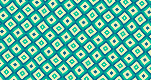 Papier peint géométrique Carrés en bleu et vert