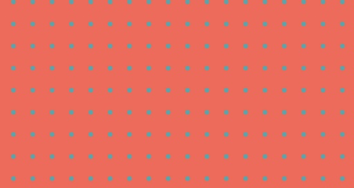 Papier peint à pois Fond corail avec pois bleus