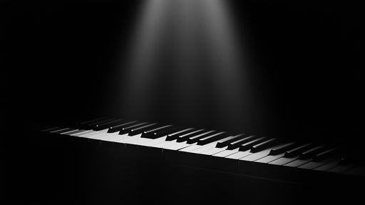 Fond d'écran piano Élégance en noir et blanc