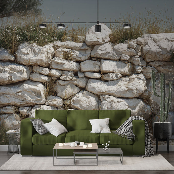 Papier peint mur de pierre | Décor naturel et rustique