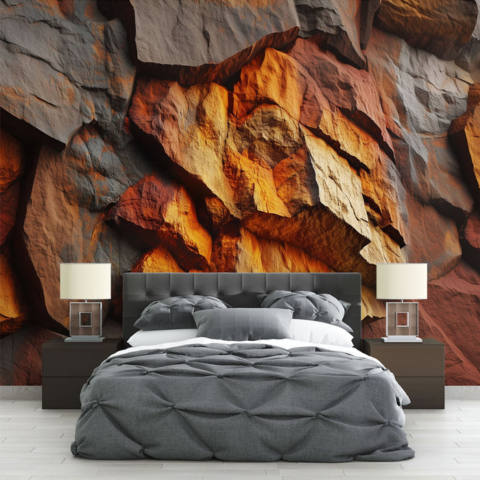 Papier peint texture roche | Ambiance naturelle et rustique