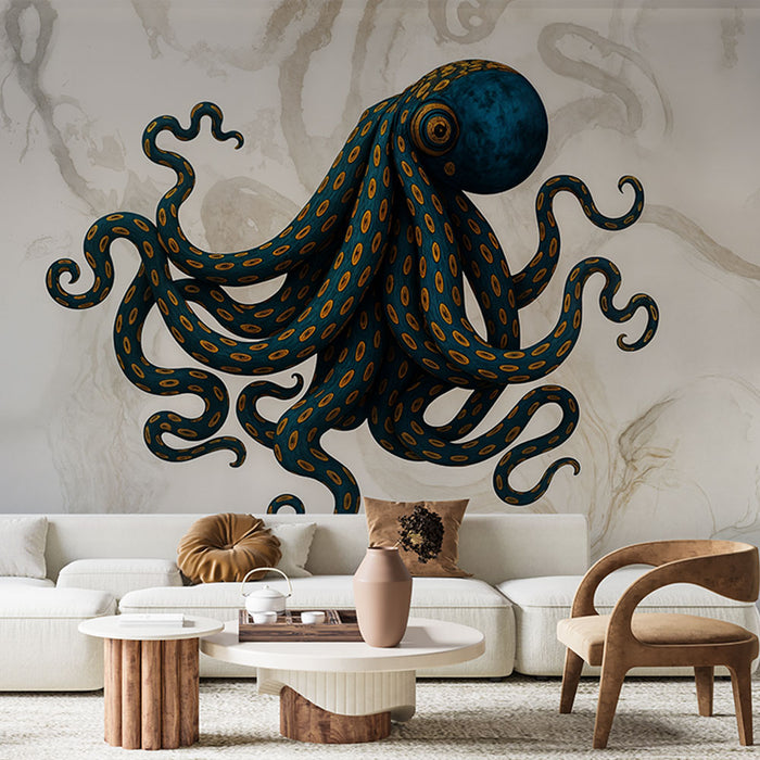 Papier peint poulpe artistique | Design audacieux et coloré