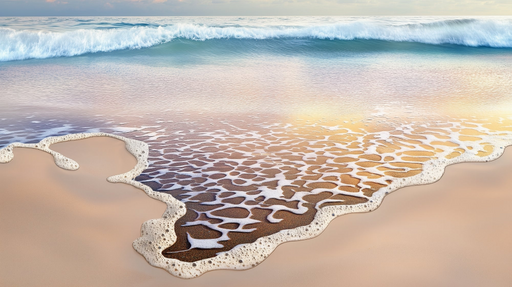 Papier peint océan Écume et plage