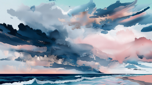 Papier peint nuages abstraits Évasion artistique