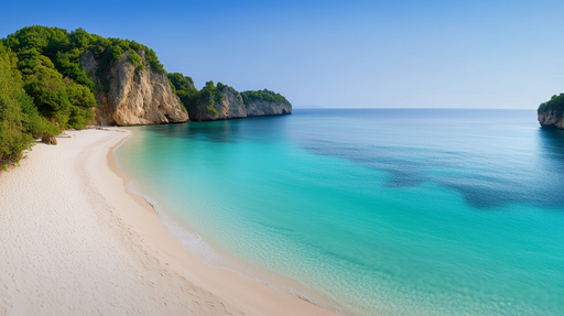 Papier peint plage Paysage côtier idyllique