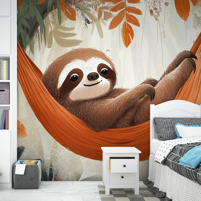 Papier peint paresseux | Design décontracté et coloré