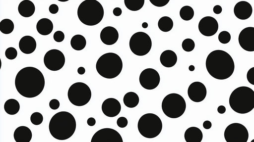 Papier peint pois Motif noir et blanc moderne