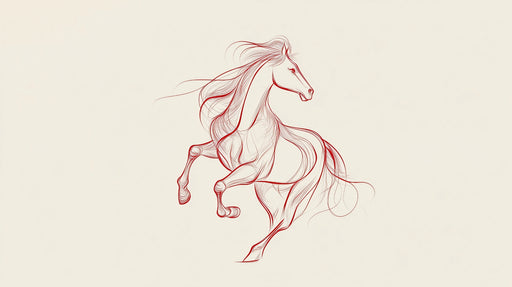 Papier peint cheval esquisse Élégance et mouvement