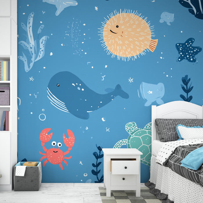 Papier peint océan | Design ludique et coloré