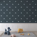 Papier peint bleu foncé avec motifs éléphants pour chambre d'enfant moderne