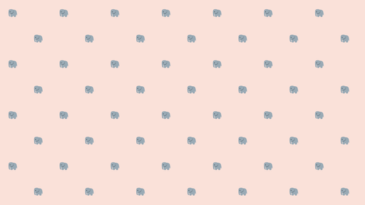 Papier peint éléphant Motifs gris sur fond rose