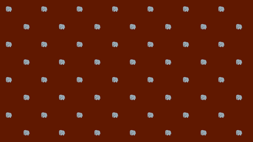 Papier peint éléphants Fond marron et motifs éléphantesques