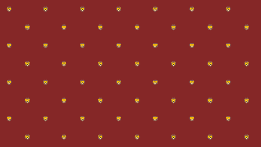 Papier peint lion Motif rouge et or