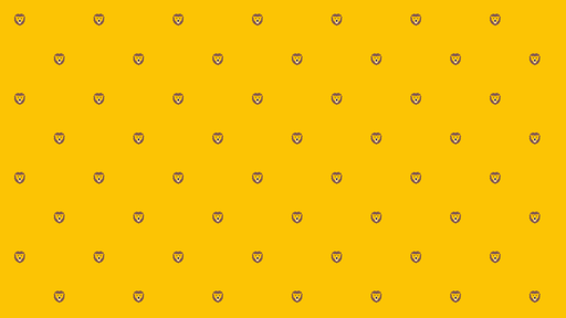 Papier peint lion Fond jaune chaleureux