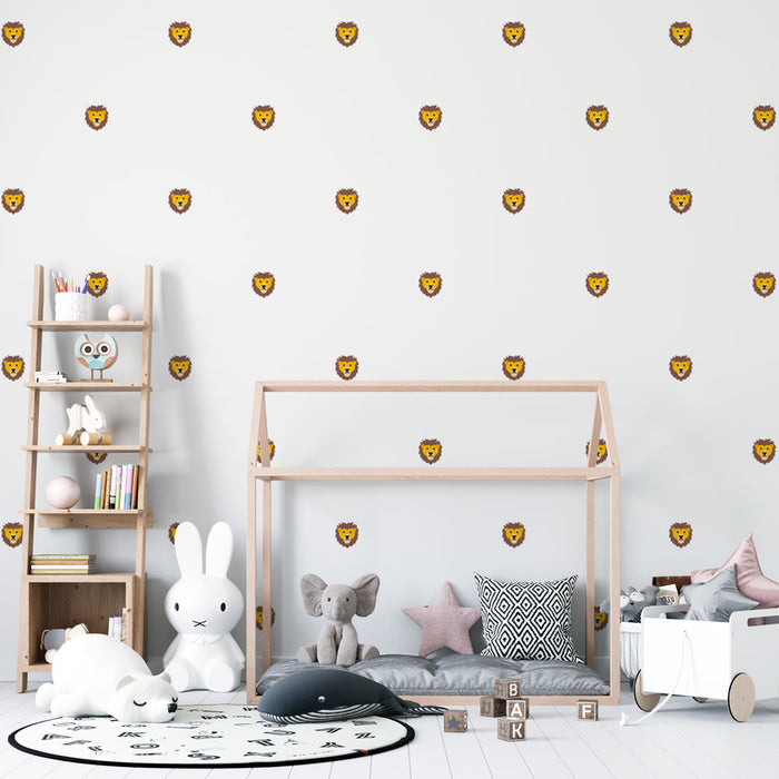 Papier peint lion | Design ludique et animalier