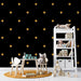 Papier peint noir avec motifs de têtes de lion pour chambre d'enfant moderne
