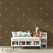 Papier peint marron avec motifs girafes jaunes pour chambre d'enfant moderne