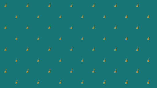 Papier peint girafe Motif animal jaune sur fond vert