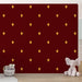 Papier peint bordeaux avec motifs dorés de têtes d'animaux pour chambre d'enfant moderne