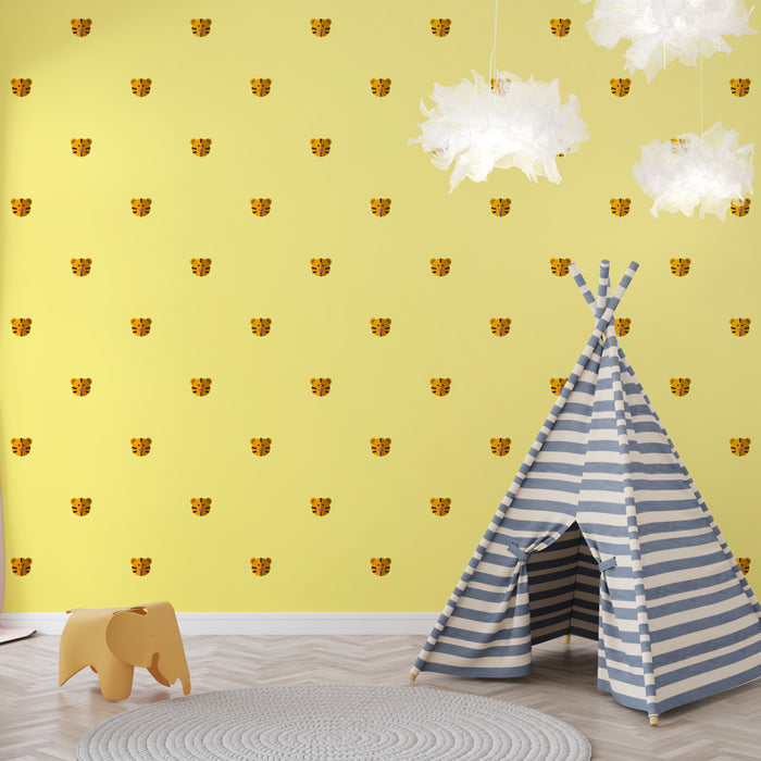 Papier peint tigre | Design ludique pour chambre d'enfant