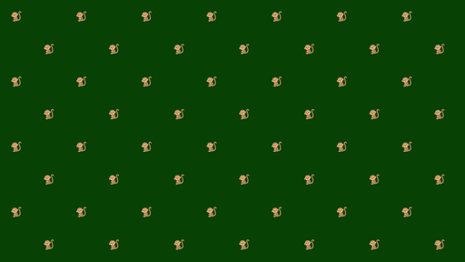 Papier peint singe Design ludique sur fond vert