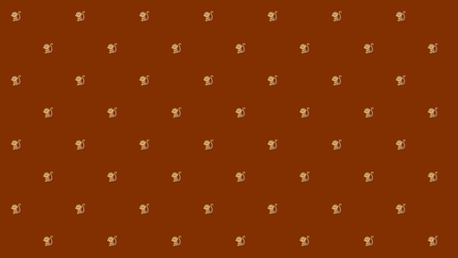 Papier peint singe Motif ludique et brun foncé