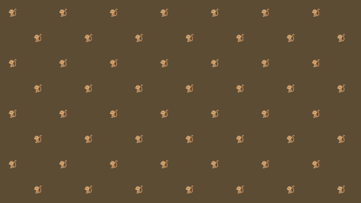 Papier peint singe Motif ludique sur fond marron