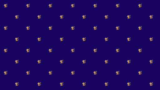 Papier peint singe Motif ludique sur fond bleu foncé