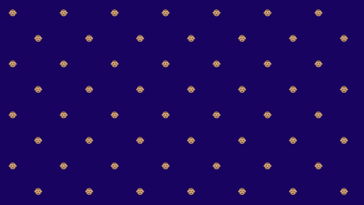 Papier peint singe Fond bleu avec motifs joyeux