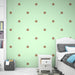 Papier peint vert menthe avec motifs de singes pour chambre d'enfant moderne