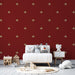 Papier peint rouge avec motifs de singes pour chambre d'enfant moderne
