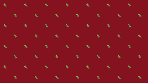 Papier peint perroquet Fond bordeaux avec motifs de perroquets verts