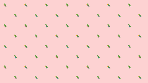 Papier peint perroquet Motif pastel vert et rose