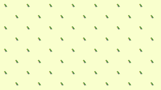 Papier peint perroquet Oiseaux verts sur fond clair
