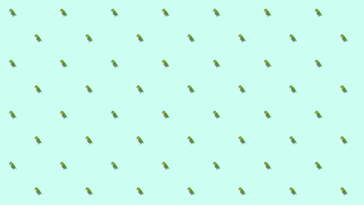 Papier peint perroquet Fond vert avec perroquets