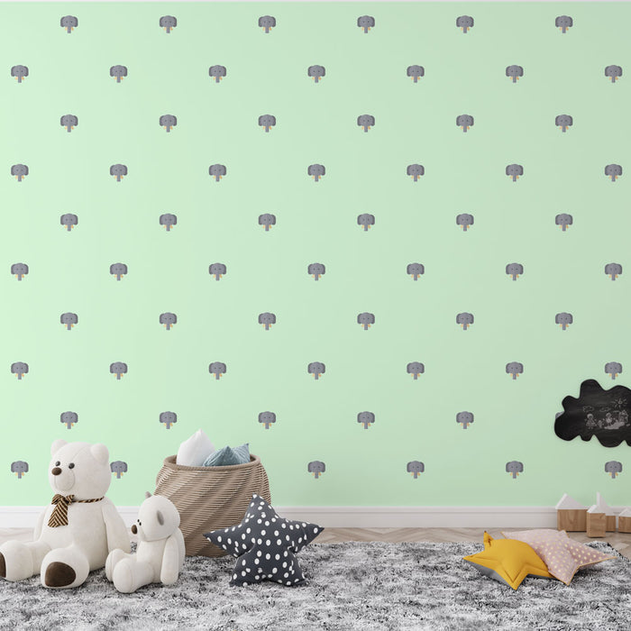 Papier peint éléphants | Design ludique pour chambre d'enfant