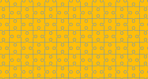 Papier peint puzzle Design moderne jaune et bleu