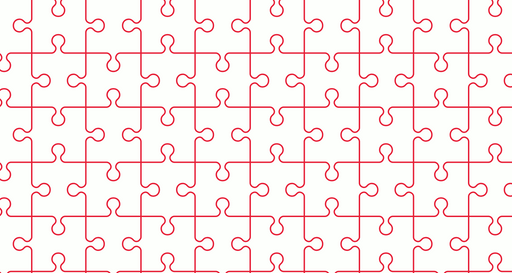 Papier peint puzzle Motif abstrait rouge et blanc