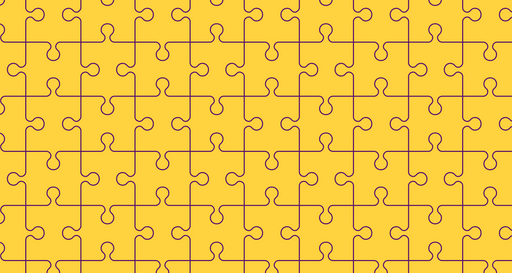 Papier peint puzzle Design géométrique jaune