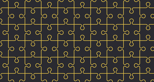 Papier peint puzzle Ligne jaune sur fond noir