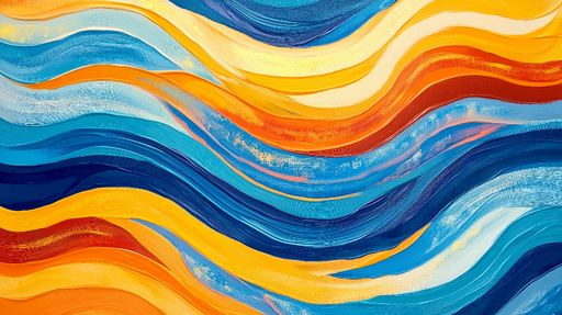 Papier peint abstrait Vagues colorées dynamiques