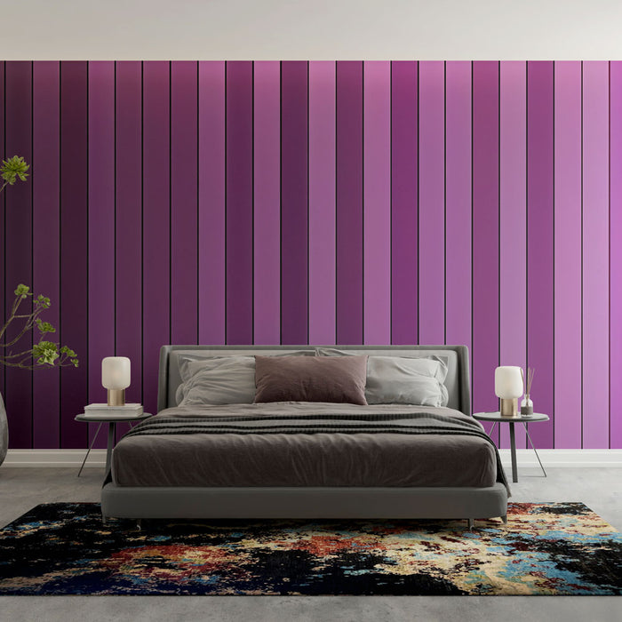 Papier peint rayures | Dégradé de Violet