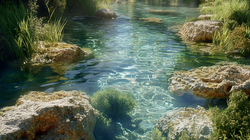 Papier peint paysage aquatique Eau cristalline et nature sereine