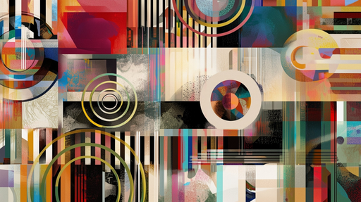 Papier peint abstrait Designs géométrique multicolore