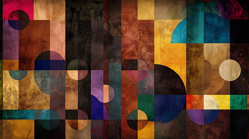 Papier peint géométrique abstrait Motifs colorés et modernes