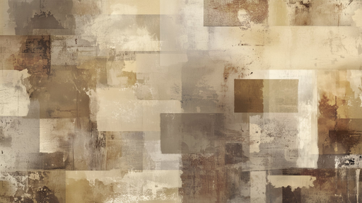 Papier peint abstrait Patchwork tons terre