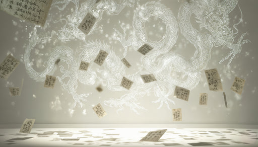 Papier peint dragon céleste Surréalisme oriental