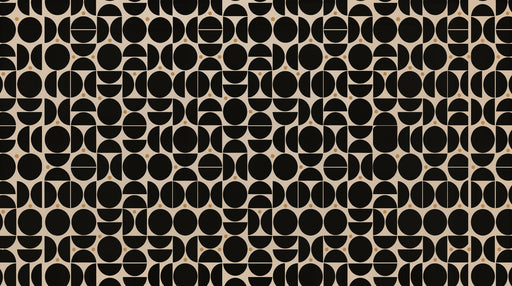 Papier peint géométrique Abstrait noir et beige