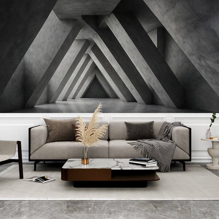 Papier peint géométrique | Architecture industrielle