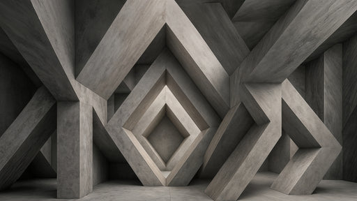 Papier peint géométrique Design en béton moderne